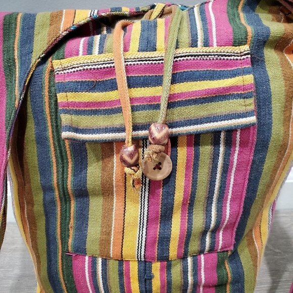 Lungta Imports Women's Multi-Colored Crossbody Bag Made In India Full Strap Boho - Picture 2 of 15